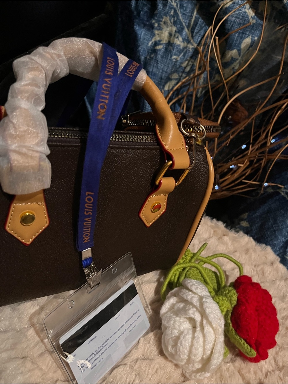 nwt AUTHENTIC LOUIS VUITTON ribbon; lanyard